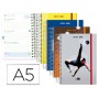 AGENDA ESCOLAR LIDERPAPEL 16-17 FANTASIA DIN-A5 BILING E 70 HOJAS SPORT STARS TAPA FORRADA