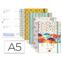 AGENDA ESCOLAR LIDERPAPEL 16-17 COLLEGE FANTASIA DIN-A5 BILING E 70 HOJAS SEASONS TAPA FORRADA