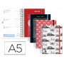 AGENDA ESCOLAR LIDERPAPEL 16-17 COLLEGE FANTASIA DIN-A5 BILING E 70 HOJAS POP ART TAPA FORRADA