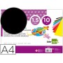 GOMA EVA LIDERPAPEL DIN A4 60G/M2 ESPESOR 1,5MM NEGRO PAQUETE DE 10 HOJAS