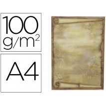 PAPEL PERGAMINO LIDERPAPEL DIN A4 DIPLOMA 100 G/M2 PAQUETE DE 12 HOJAS