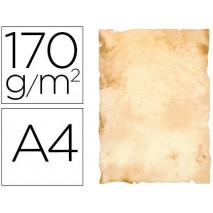 PAPEL PERGAMINO LIDERPAPEL DIN A4 PAPIROS CON BORDES 170 G/M2 PAQUETE DE 8 HOJAS